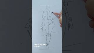 Fashion Model Drawing  1m [upl. by Gorrian499]