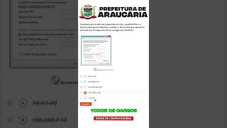 PARTE 2 FAFIPA  CONCURSO Araucária Paraná  REDES DE COMPUTADORES [upl. by Aron]