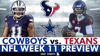 Dallas Cowboys vs Houston Texans Injury News Prediction Keys To Victory  NFL Week 11 Preview [upl. by Amerigo]