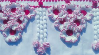 Wow🤩💞 Gate parda ka design  new design gate parda amazing design to colours crochet jhalar [upl. by Lerak]