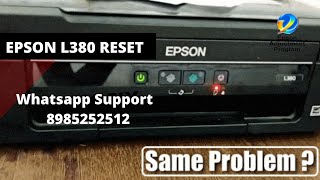 Epson L380 Resetter  2 Red lights one by one Blinking January 2024 [upl. by Ilehs]