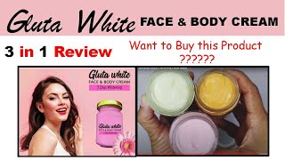 Gluta White  Face and Body Cream  Whitening Cream review [upl. by Janeczka]