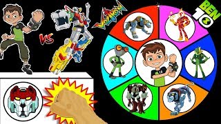 BEN 10 vs VOLTRON Spinning Wheel Slime Game  Aliens  Legendary Lions TV Shows [upl. by Now]