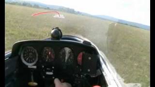 Cockpit view of a glider take off flight and landing [upl. by Blondell]