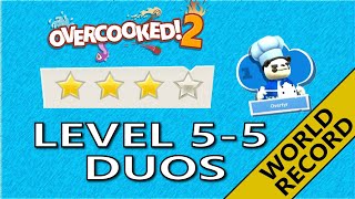 Overcooked 2 World Record  2 Players  Level 55 [upl. by Schnurr356]