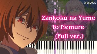 Kaifuku Jutsushi no Yarinaoshi OP  Zankoku na Yume to Nemure Full ver Piano Arrangement [upl. by Rednirah]