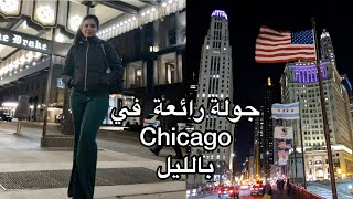 Vlog 11  Downtown Chicago مركز شيكاغو في الليل [upl. by Ybbed]