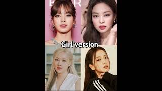 Blackpink members boy version blackpink blinky kpop [upl. by Mehala984]