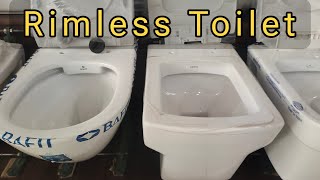 Rimless Toilet vs Normal Toilet shaktisheshinteriors bathroom [upl. by Laoj]