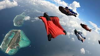 Wingsuit Flying over the Maldives Islands [upl. by Lonnard78]