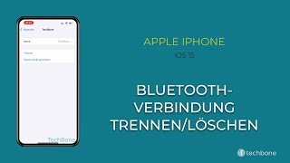 BluetoothVerbindung trennenlöschen  Apple iPhone iOS 15 [upl. by Esoj]