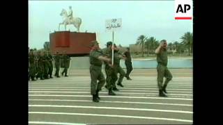 IRAQ BAGHDAD PARADE ACROSS CITY FOR SADDAM HUSSEINS BIRTHDAY [upl. by Allemat]