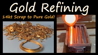 How to Refine Gold Scrap into Pure 24kt Gold [upl. by Bannasch130]