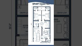 25’× 50’ house plan 25 by 50 home plan 2550 house plan 2BHK amp parking East Facing [upl. by Yecram858]