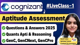 Cognizant Aptitude Questions amp Answers Previous Year Questions Cognizant Aptitude Assessment 2025 [upl. by Alard]