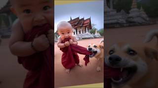 Cute Monk amp Baby Life A Heartwarming Journey 🥰 [upl. by Arayt]