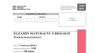 Biologia Czerwiec 2016 NOWA PODSTAWA Live matura [upl. by Ihcego673]