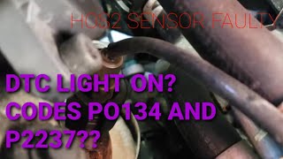 HOW TO REPLACE Oxygen sensor Bank 1 Sensor 1  H02S B1S1 DTC P0134 amp P2237 [upl. by Knutson]