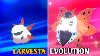 How To Evolve Larvesta Into Volcarona In Pokemon Sword amp Shield  Galar Pokedex [upl. by Moht815]