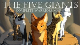 The Five Giants COMPLETE Warrior Cats MAP [upl. by Nahgem]