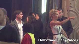 Ashley Scott greets fans departing Disneys Planes premiere in Hollywood [upl. by Nalloh]