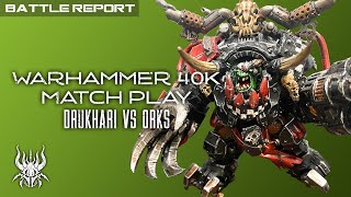 Orks vs Drukhari  Warhammer 40k  Battle Report  Skaredcast [upl. by Nnaer]