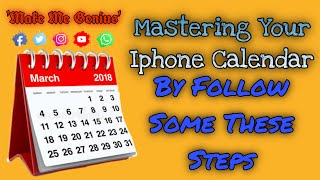 10Tips For Mastering Apple Calendar  Master The Iphone Calendar App With These Tips makemegenius [upl. by Eikcin]