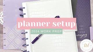 Setting Up A Work Prep Planner Using Happy Planner Girl With Goals  Live Love Posh Cover  2024 [upl. by Ecnarolf]