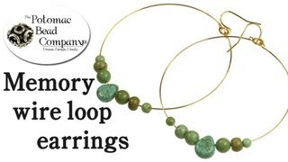 How to Make Memory Wire Earrings [upl. by Goodyear137]