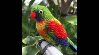 BEAUTIFUL PARROT 🦜 MULTICOLOR CROCHET WOOLEN MADE AI DESIGNS IDEAS  KLMNO ART [upl. by Skye]