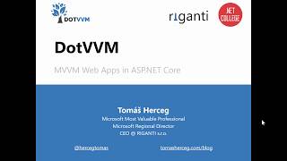 DotVVM MVVM Apps in ASPNET Core GetNET Gdansk [upl. by Mariquilla]