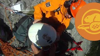 Banff National Park  Climber Rescued on Cascade Mountain [upl. by Suicul36]