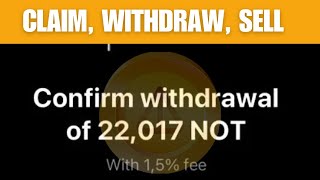 The Ultimate Notcoin Guide Claim Withdraw Sell [upl. by Herwig]