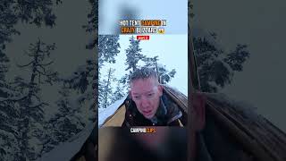 Hot Tent Camping In Crazy Blizzard 😱 Part 2 youtubeshorts shorts camping [upl. by Diego]