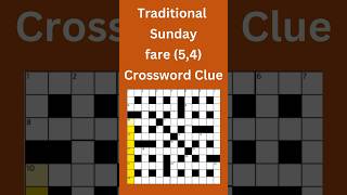 Traditional Sunday fare 54 Crossword Clue crossword crosswordpuzzles [upl. by Evslin]