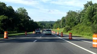 Taconic State Parkway Croton Reservoir Construction Zone southbound [upl. by Aneladgam]