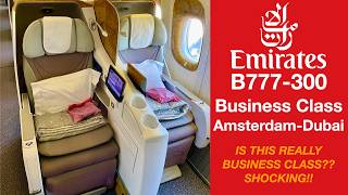 Emirates 777300 BUSINESS CLASS  Amsterdam  Dubai  Emirates Business Class [upl. by Ynatsed726]