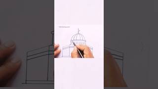 how to draw mosque  masjid drawing  how to draw masjid  mosque drawing easy step by step [upl. by Eahsan]