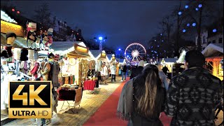 Christmas market 🇧🇪 Brussels 🇧🇪 4K 60fps Marché de noel Bruxelles  kerstmarkt 2022 part 2 [upl. by Anaihr]