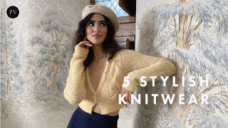 5 Stylish Knitwear Pieces You Need to See  Juny Breeze  Parisian Vibe [upl. by Stoller912]