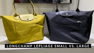 Longchamp Le Pliage Tote Small VS Large [upl. by Cynar997]