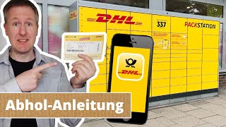 Packstation Paket abholen mit App  Benachrichtigungskarte [upl. by Crosley]