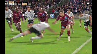 Matthieu Jalibert crochète 4 défenseurs à la suite face à Brive [upl. by Eddina102]