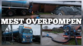 Vrachtwagen pomp volledige mestkelder over  Boer Gerrit vlogt [upl. by Chard631]