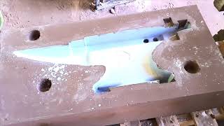 Making a 100kg Steel Anvil  The Drag and Cores using KCAST Sand [upl. by Ocirrej]