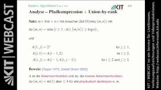 20 KruskalsAlgorithmus UnionFind Datenstruktur Pfadkompression Ackermannfunktion [upl. by Rusticus383]