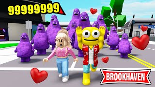 ODA amp ODETTE vs 9999999 GRIMACE SHAKE ENORME incroyable 1  Roblox Brookhaven RP [upl. by Terrell]