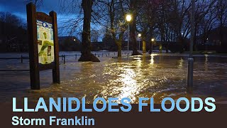 Llanidloes FLOODING 2022  River Severn overflows  Storm Franklin [upl. by Farnsworth879]