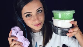 ASMR Slime Triggers Squishing poking crunching stretching [upl. by Sirahs]