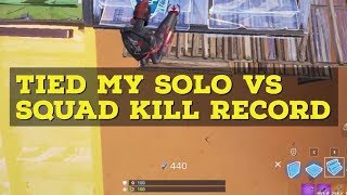 tied my Solo VS Squads kills record [upl. by Harmonie]